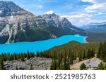 Scenic view of Peyto Lake, Canada