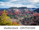 Scenic view of Ravens Rock from the Auxier Ridge Trail in Red River Gorge, Kentucky