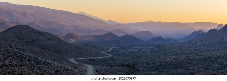 Scenic view of the remote foothills of the Swartberg Mountains near Prince Albert. Great Karoo. Western Cape. South Africa