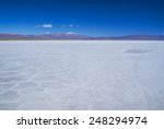 Scenic view of salt planes Salina Grandes in Argentina