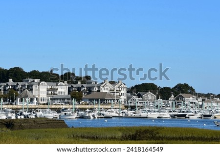 Scenic view of a Scituate Harbor in the summer months. 