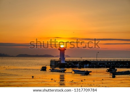 Scenic View Of Sea Against Sky During Sunrise