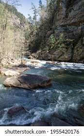 A Scenic View Of Tallulah Gorge In North Georgia Mountains In Georgia, USA