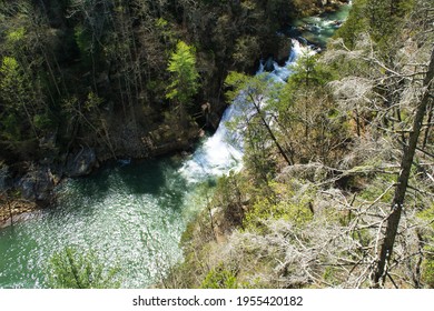 A Scenic View Of Tallulah Gorge In North Georgia Mountains In Georgia, USA