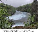 Scenic view of Tanalian Falls in Lake Clark National Park, Alaska.