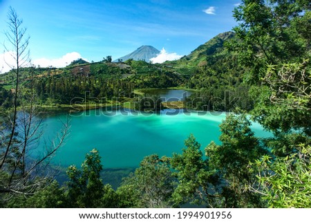 Similar – Image, Stock Photo Misty volcanic highlands of Iceland