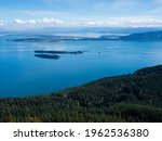 Scenic view from the top of Mount Constitution in Moran State Park - Orcas Island, WA, USA