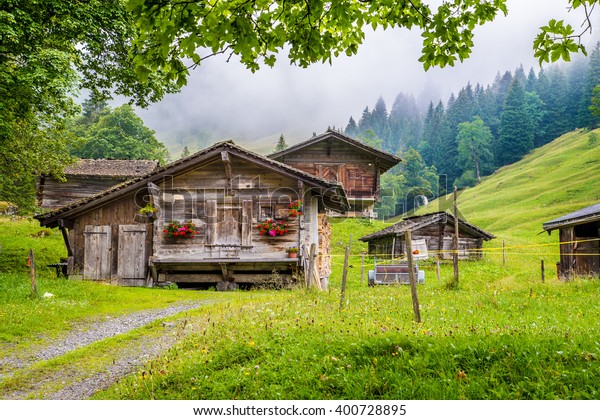 Scenic View Traditional Old Wooden Mountain Stock Photo Edit Now