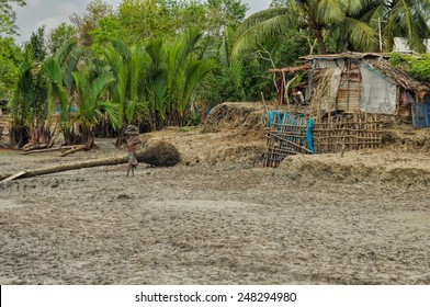 Scenic view of traditional village in Bangladesh