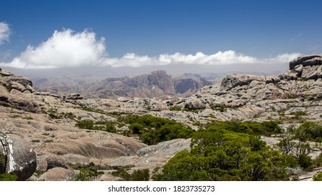 Scenic View Of Tsaranoro Mountains  In Andringitra Mountains, Ambalavao District, Madagascar