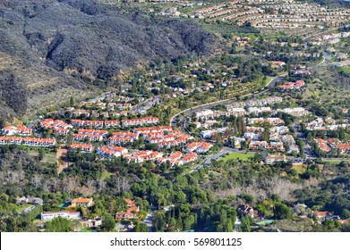 Scenic view of the upscale district from the top of Topanga Park. Pacific Palisades, CA. - Shutterstock ID 569801125