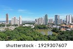 Scenic view of Vaca Brava Park in Bueno neighbourhood, in Goiania, Goias, Brazil 