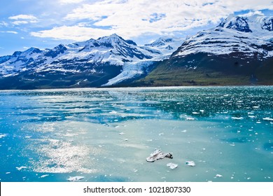 Scenic View Of Vassar Glacier Of College Fjord Alaska Usa