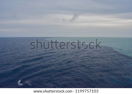 scenic view where two oceans meet on a cloudy fall morning 
