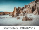 Scenic Views of Cathedral Gorge State Park, Lincoln County, Nevada