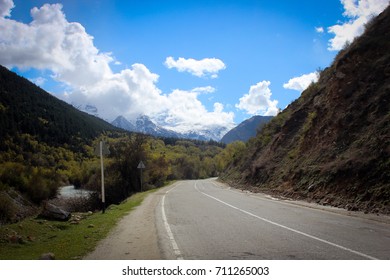 Scenic views of Kabardino-Balkar Republic on road to Elbrus, Russia
