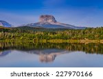 Scenic views of Old Chief Mountain, from Police Outpost Lake Provincial Park Alberta, Canada