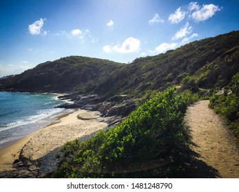 Scenic Views On The Walking Track In Noosa National Park On A Sunny Summer Day, Sunshine Coast, Queensland, One Of Australia's Most Popular And Favourite Holiday Destinations