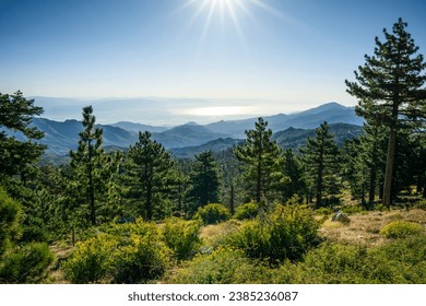 Scenic views of Santa Rosa mountains near Toro Peak in Southern California.