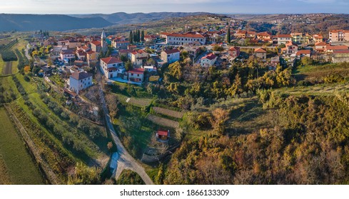 Scenic Village Smarje Near Koper In Slovenian Istria, Slovenia