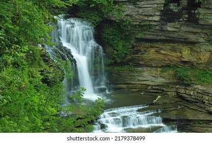 Scenic Waterfall In East Tennessee.