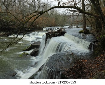 Scenic Waterfall In East Tennessee.