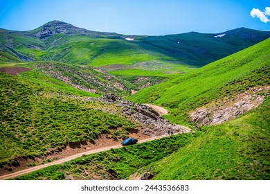 Scenic Winding Road Through the Rolling Hills of East Azerbaijan Province, Iran - Powered by Shutterstock