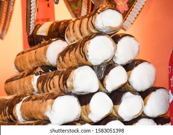 Schaumrollen, or Schillerlocken, are an Austrian confection. They consist of a cone or tube of pastry, often filled with whipped cream or meringue. foam rollers, a bag or roll-shaped puff pastry
