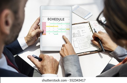 Schedule Table Event Planner Concept