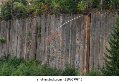 Scheibenberg Basalt Column In The Erzgebirge, Saxony, Germany