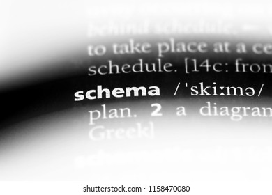 Schema Word In A Dictionary. Schema Concept.
