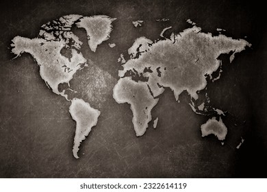 Schematic map of the world
