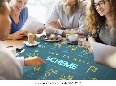 Scheme Project Sketch Strategy Layout Sketch Concept - Shutterstock ID 448645012