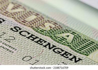 Schengen States visa in passport - Shutterstock ID 2188716709