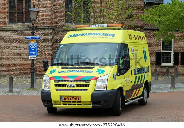 SCHERPENZEEL, THE NETHERLANDS - May 5, 2015\
- Dutch animal ambulance for the woudenberg area to help pets in\
need of first aid\
Photo taken on May 05,\
2015