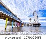 Scheveningen Strand, The Pier beach and promenade in The Hague, Netherlands