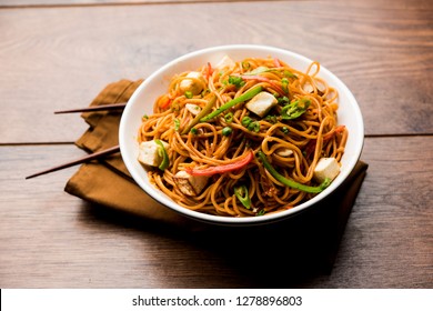 Schezwan Hakka Noodles Paneer Cottage Cheese Stock Photo 1278896665 ...