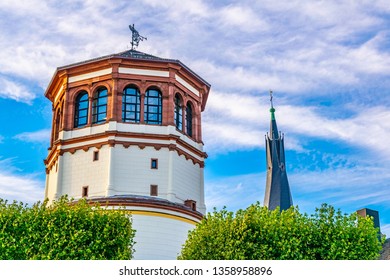 Schifffahrt Museum And Saint Lambertus Church In Dusseldorf, Germany