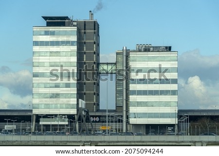 schiphol airport amsterdam building and operation area view