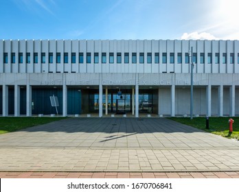 Schiphol, The Netherlands, March, 2020. Entrance Of The Justitieel Complex Schiphol, The Law Court Where The MH17 Plane Crash Trial Is Being Held