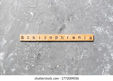 schizophrenia word written on wood block. schizophrenia text on table, concept. - Shutterstock ID 1772009036