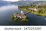 The "Schloss Ort" in Gmunden in Upper Austria - aerial photography