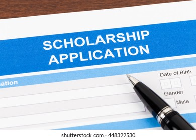 Scholarship Application Form With Pen