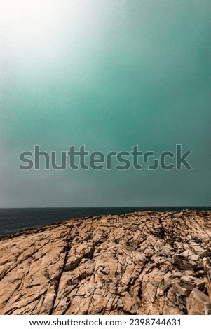 Similar – Image, Stock Photo Beach with orange rocks in a sunset, ribadeo, lugo, galician, spain