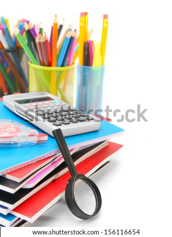 Similar – Image, Stock Photo blue stationery glass with multi-colored wooden pencils