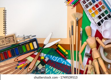 School Art Materials - Space For Text