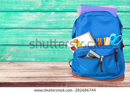 School, bag, backpack.