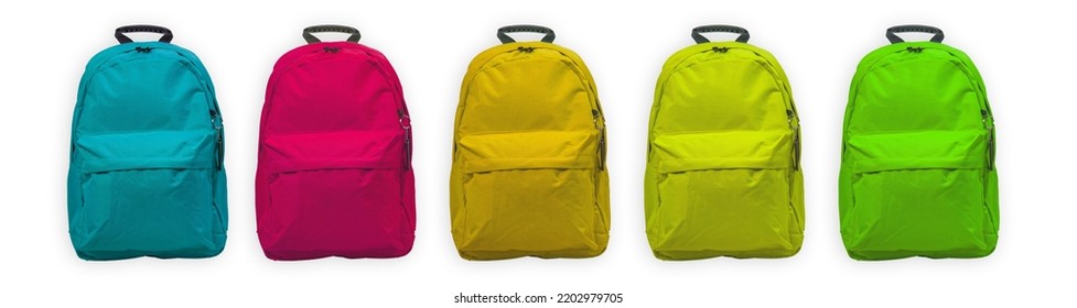 school bags isolated on white background - Shutterstock ID 2202979705
