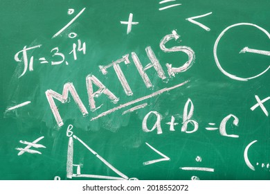 School Blackboard Written Word Maths Stock Photo 2018552072 | Shutterstock