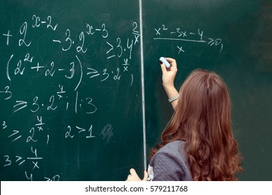 School Board, Math Formula, Schoolgirl